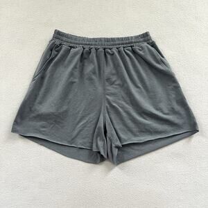 Vuori Heather Flint Blue Baggie Dreamknit Drawstring Mid Rise Boyfriend Short XS